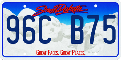 SD license plate 96CB75