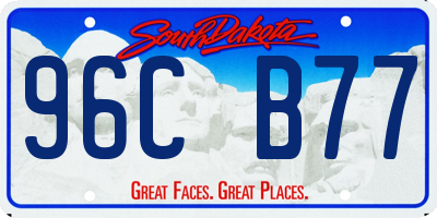 SD license plate 96CB77
