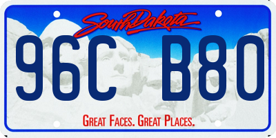 SD license plate 96CB80