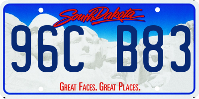 SD license plate 96CB83