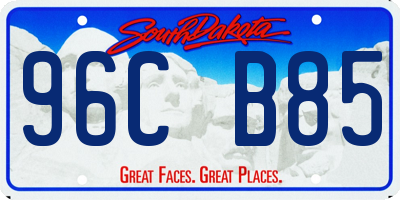 SD license plate 96CB85