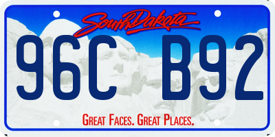 SD license plate 96CB92
