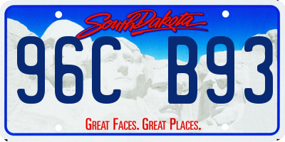 SD license plate 96CB93