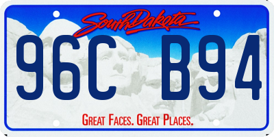 SD license plate 96CB94