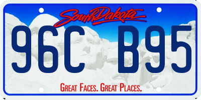 SD license plate 96CB95