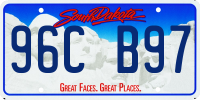 SD license plate 96CB97