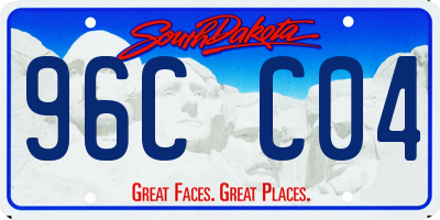 SD license plate 96CC04