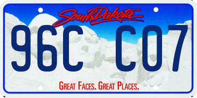 SD license plate 96CC07