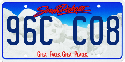 SD license plate 96CC08
