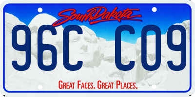 SD license plate 96CC09