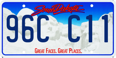 SD license plate 96CC11