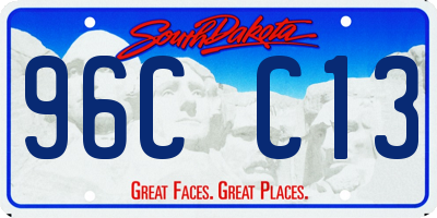 SD license plate 96CC13