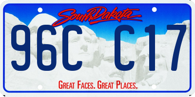 SD license plate 96CC17