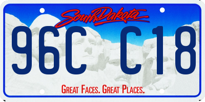 SD license plate 96CC18