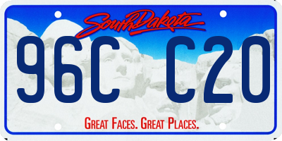 SD license plate 96CC20