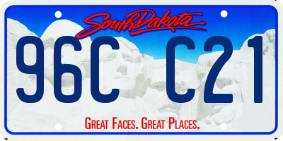 SD license plate 96CC21