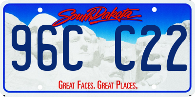 SD license plate 96CC22