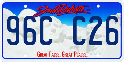 SD license plate 96CC26