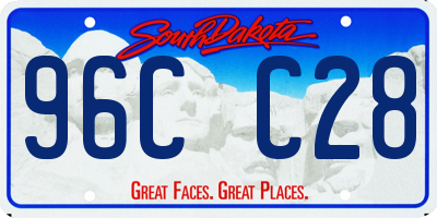 SD license plate 96CC28