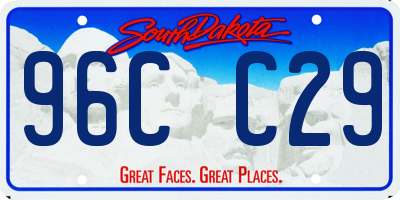 SD license plate 96CC29