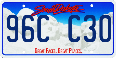 SD license plate 96CC30