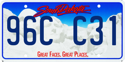 SD license plate 96CC31
