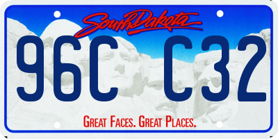 SD license plate 96CC32