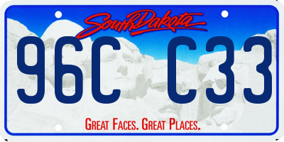 SD license plate 96CC33