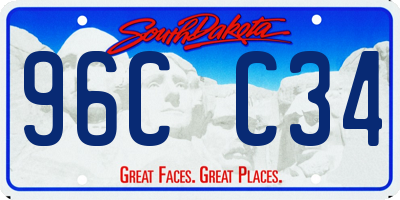 SD license plate 96CC34
