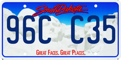 SD license plate 96CC35