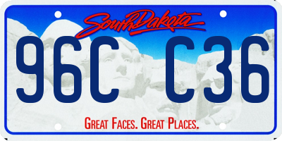 SD license plate 96CC36