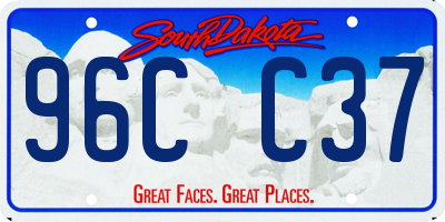 SD license plate 96CC37