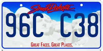 SD license plate 96CC38