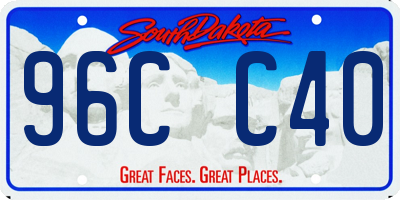 SD license plate 96CC40