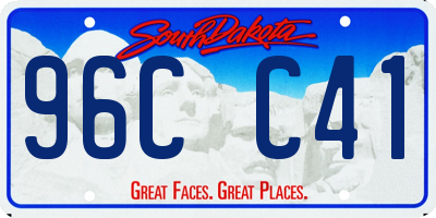 SD license plate 96CC41