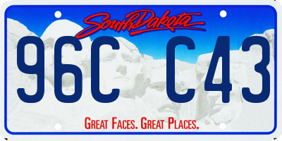 SD license plate 96CC43