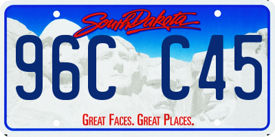 SD license plate 96CC45