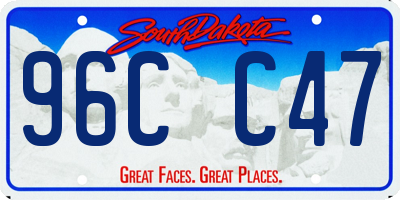 SD license plate 96CC47