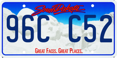 SD license plate 96CC52
