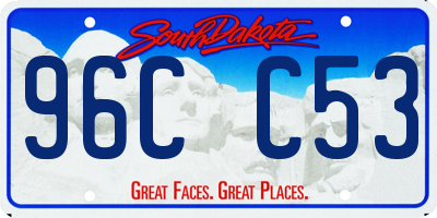 SD license plate 96CC53