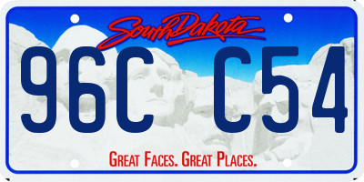 SD license plate 96CC54