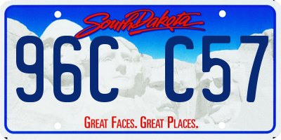SD license plate 96CC57
