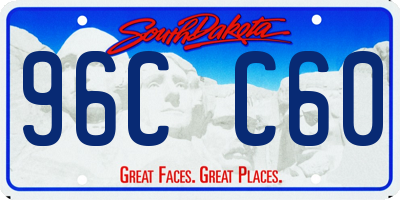 SD license plate 96CC60