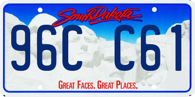 SD license plate 96CC61