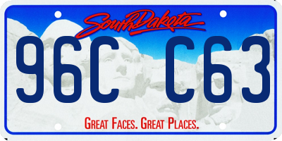 SD license plate 96CC63