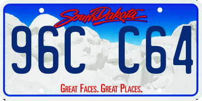 SD license plate 96CC64