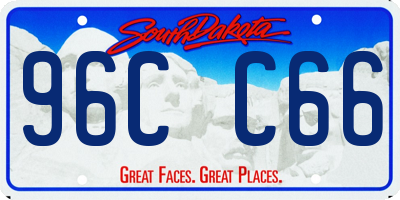 SD license plate 96CC66