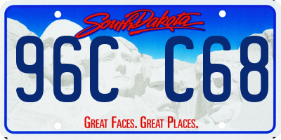 SD license plate 96CC68