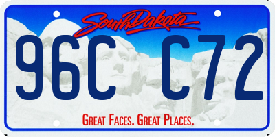 SD license plate 96CC72
