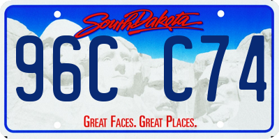 SD license plate 96CC74